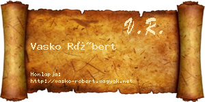 Vasko Róbert névjegykártya